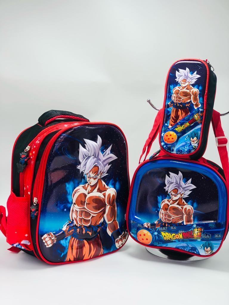 MORRAL ESCOLAR 3D EN COMBO X 3 🎒