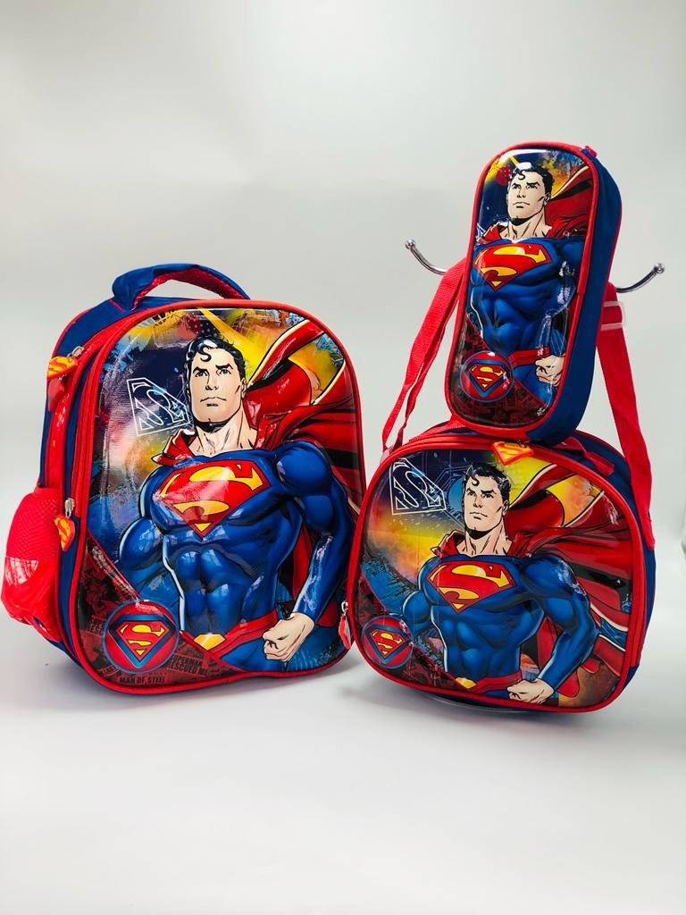 MORRAL ESCOLAR 3D EN COMBO X 3 🎒