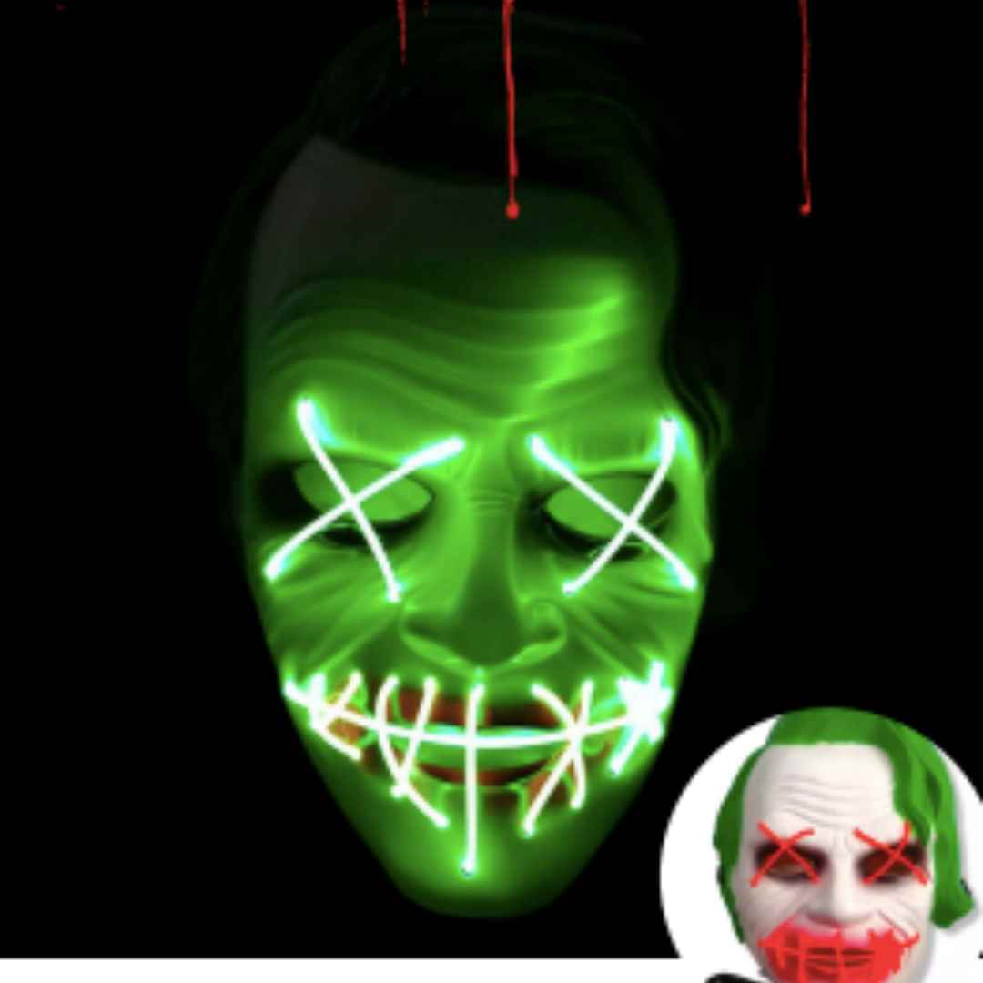 Máscara Halloween™ LED Neón – Te hará brillar🎃👻