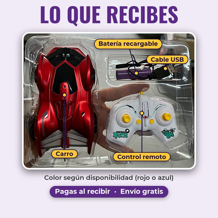 Lo que recibes: carro, control y cable USB