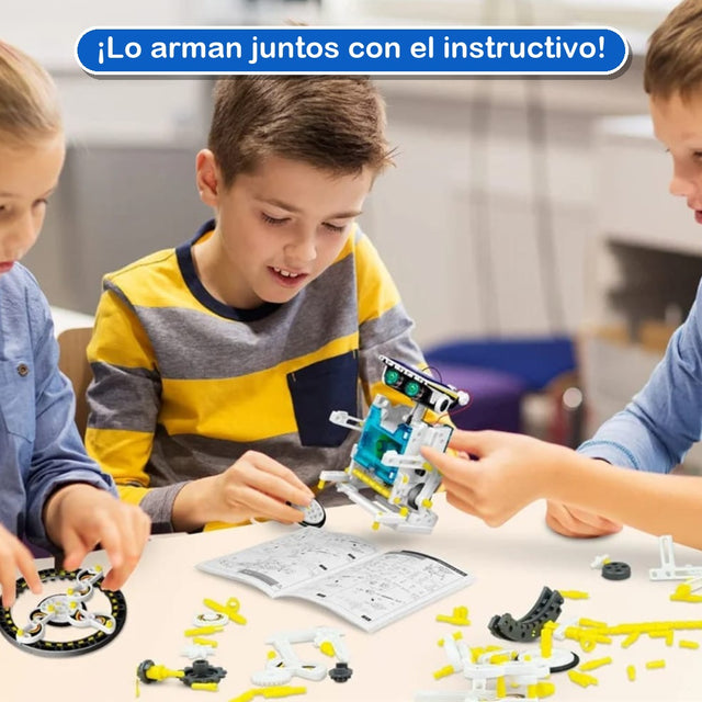 Lo arman juntos con el instructivo
