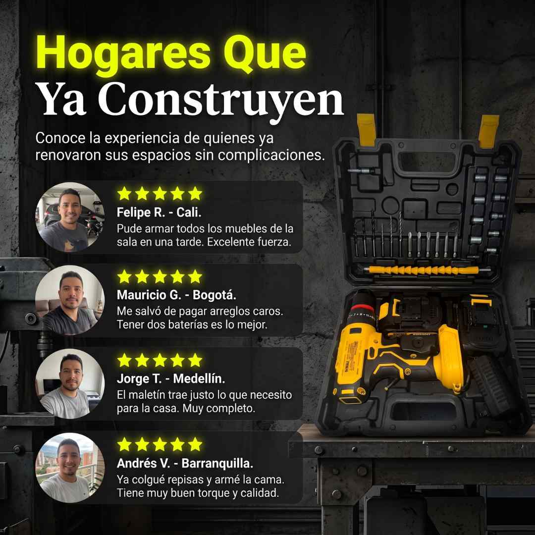 Taladro Atornillador + 2 Baterías ⚡