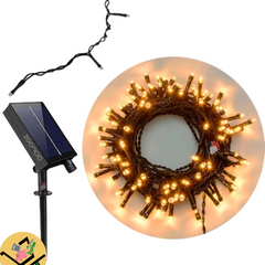 INSTALACIÓN LINEAL LED SOLAR x 20 METROS🎄🎅🏼 - 20M Calida