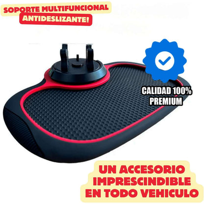 Soporte Multifuncional Antideslizante – Almohadilla + Soporte giratorio 360° 📱🚗