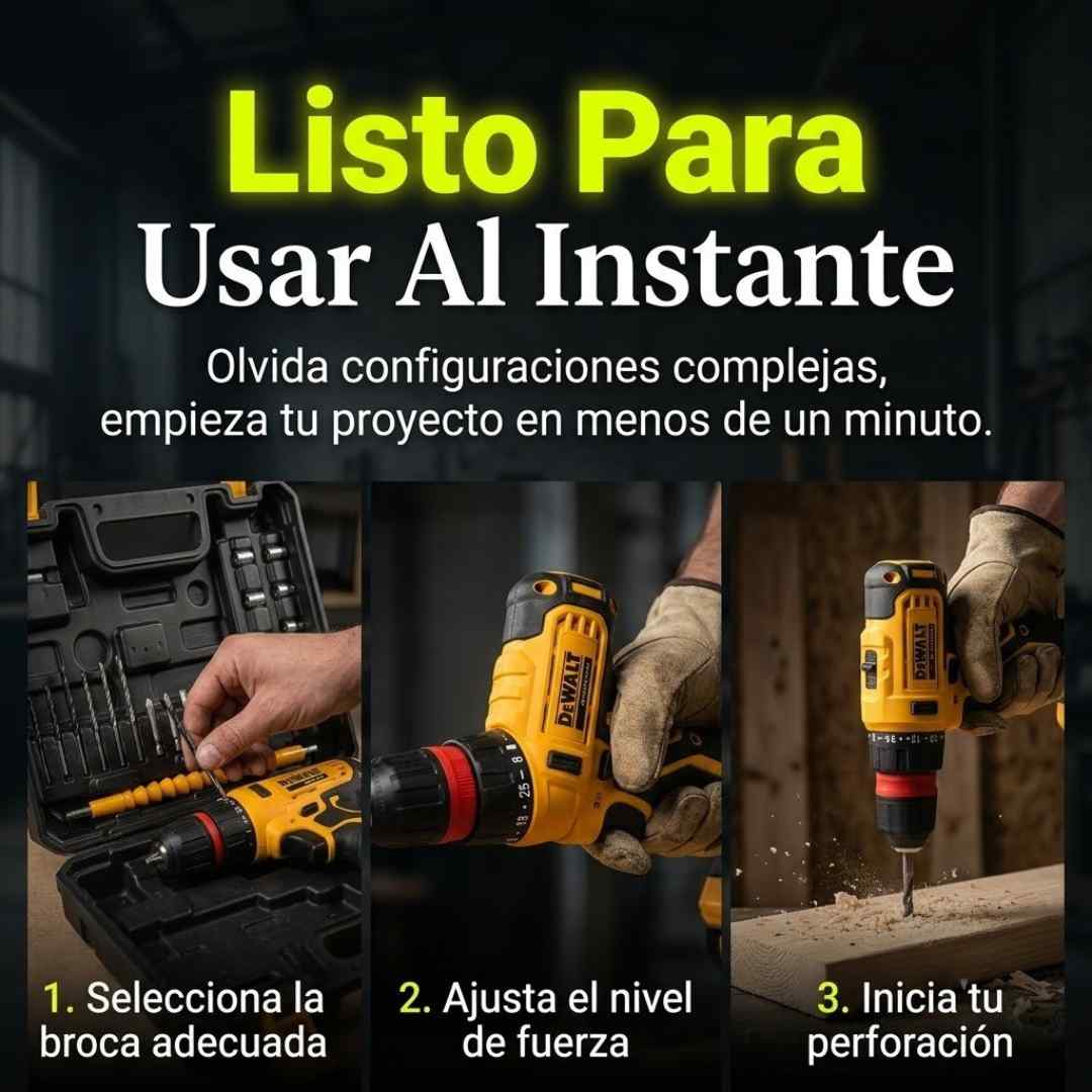 Taladro Atornillador + 2 Baterías ⚡