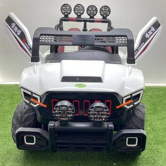 CARRO ELÉCTRICO 2 PUESTOS 4X4 PARA NIÑOS DE 1 A 7 AÑOS - Blanco