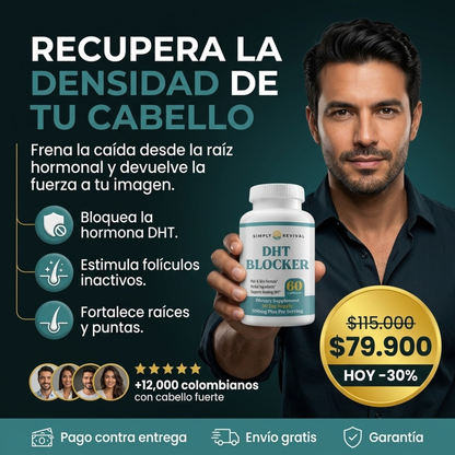 DHT Blocker Biox 60 cápsulas – Frena la caída desde la raíz 🌱