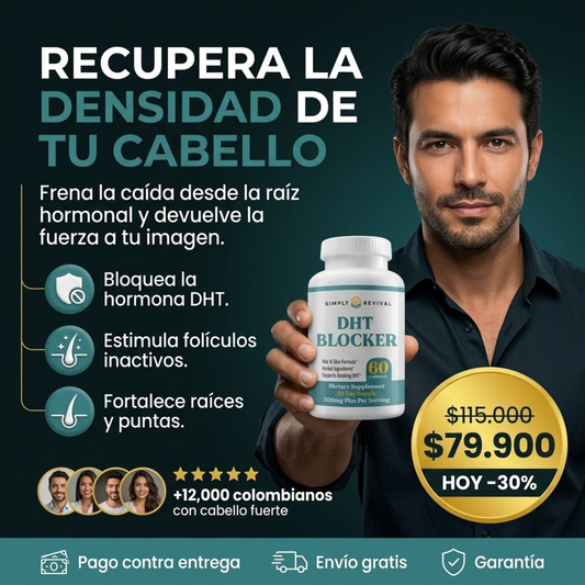 DHT Blocker Biox 60 cápsulas – Frena la caída desde la raíz 🌱
