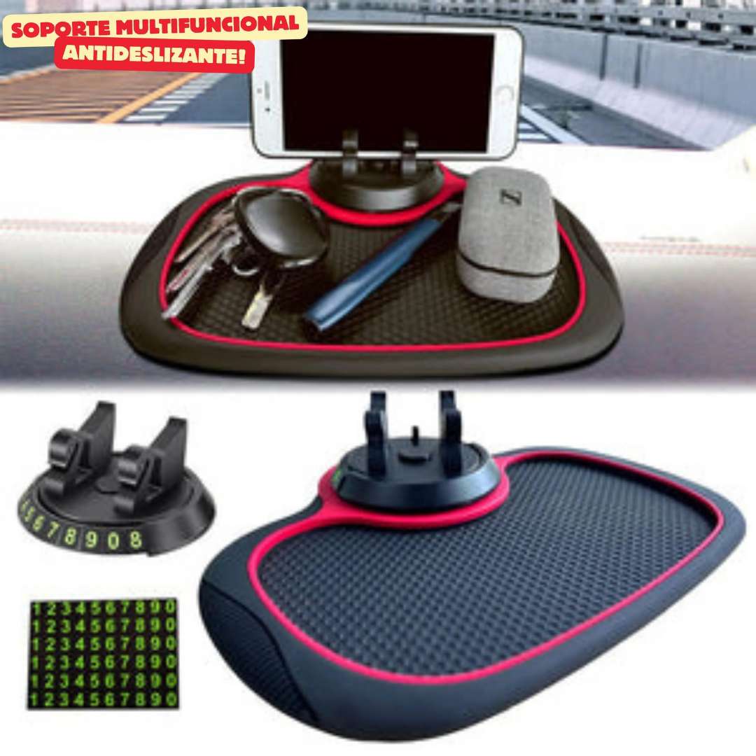 Soporte Multifuncional Antideslizante – Almohadilla + Soporte giratorio 360° 📱🚗