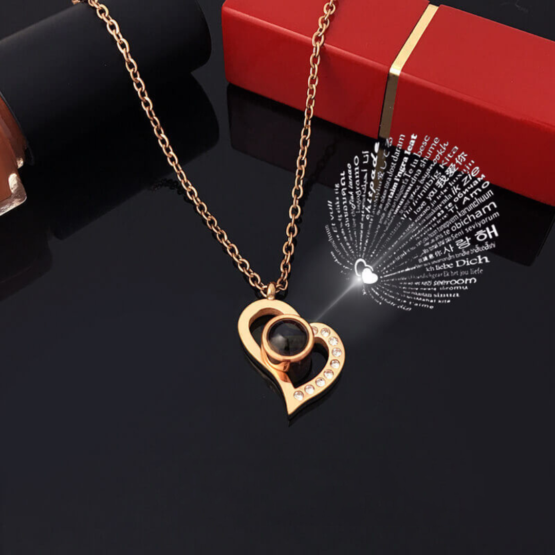 Collar Te amo en 100 idiomas con Caja de Lujo 📿🧑🏻‍❤️‍💋‍👩🏻