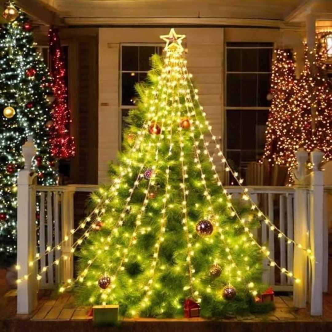 Cascada Solar LED Estrella - Ambiente Mágico Sin Cables 🤩