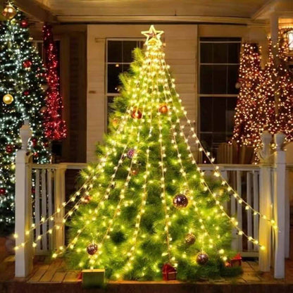 Cascada Solar LED Estrella - Ambiente Mágico Sin Cables 🤩