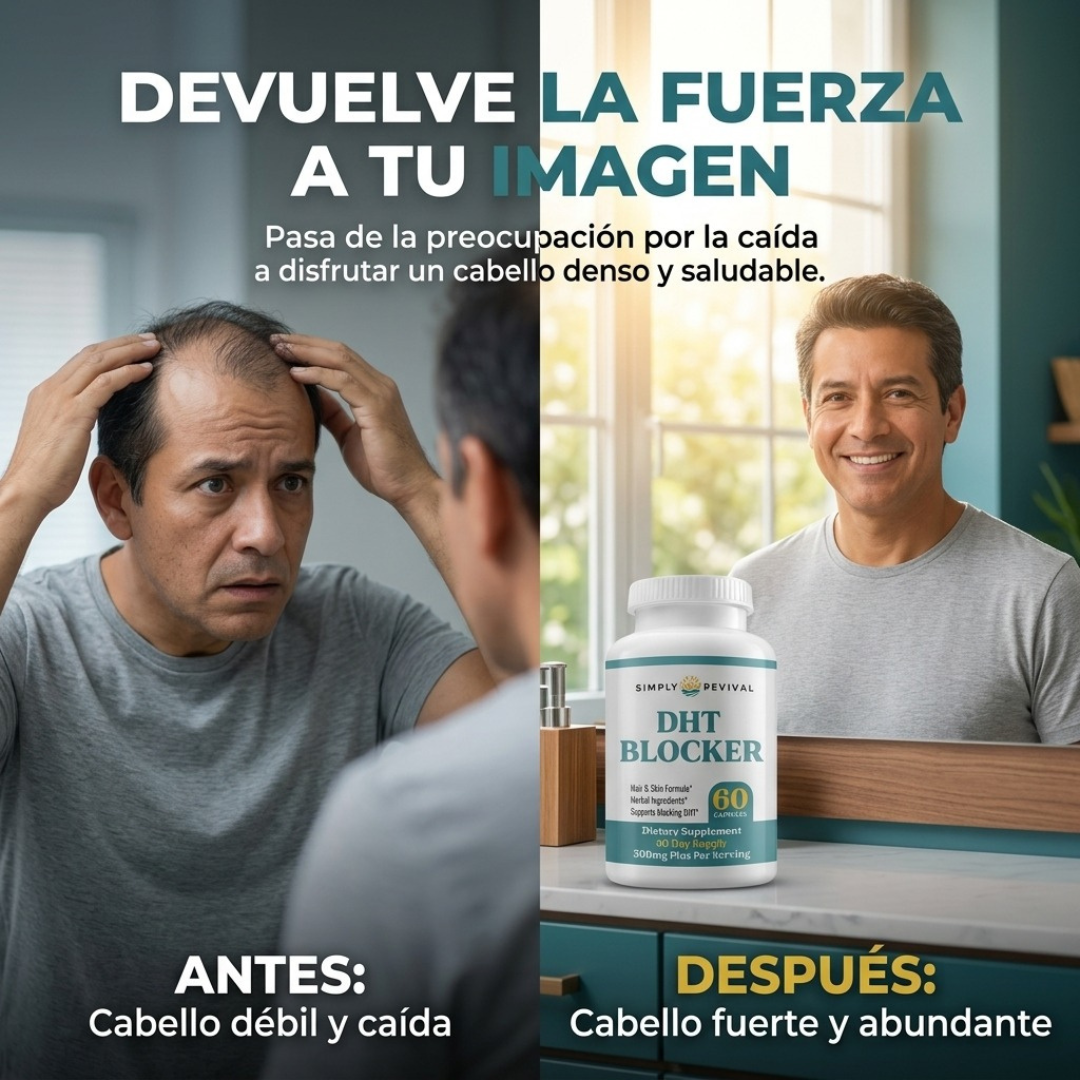DHT Blocker Biox 60 cápsulas – Frena la caída desde la raíz 🌱
