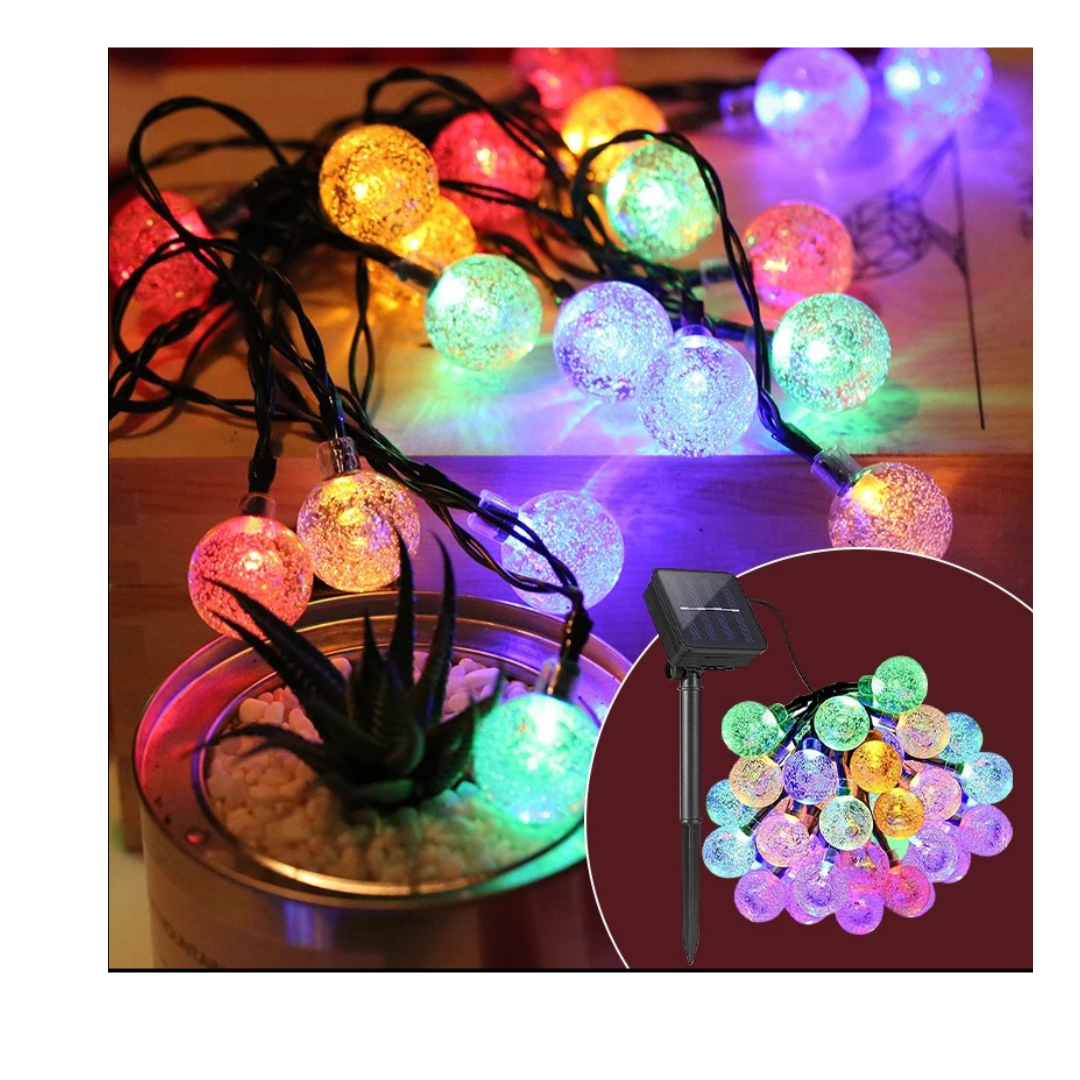 Luces LED de Bolitas Solares – sin cables ni consumo de energía 🌟