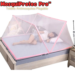 Toldillo Plegable Anti Mosquitos - MosquiProtec Pro™ 🦟🛏️ - ROSA/ANCHO 120 cm
