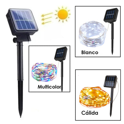 INSTALACIÓN LUCES DE HADA SOLAR x 10 METROS (control desde el panel) 🎄🎅🏼