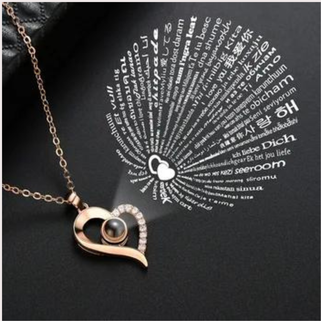 Collar Te amo en 100 idiomas con Caja de Lujo 📿🧑🏻‍❤️‍💋‍👩🏻