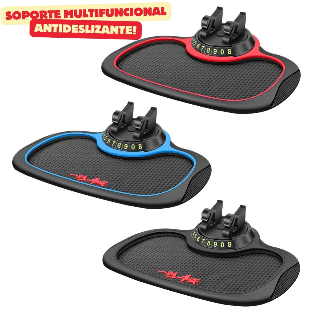 Soporte Multifuncional Antideslizante – Almohadilla + Soporte giratorio 360° 📱🚗