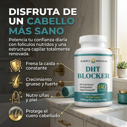 DHT Blocker Biox 60 cápsulas – Frena la caída desde la raíz 🌱