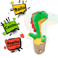 LORITO BAILARÍN, PELUCHE PARLANCHÍN Y SUS AMIGOS 🦜🧒👧 - Dinosaurio
