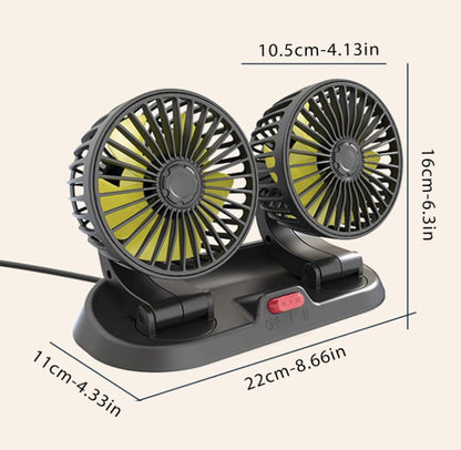 VENTILADOR DOBLE PARA VEHICULO 🚕🍃
