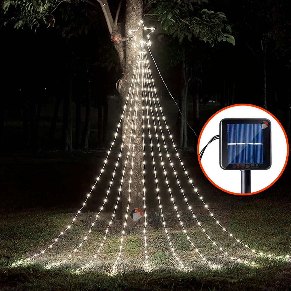 Estrella Cascada de Luces Estrella Solar™ 2.20 METROS