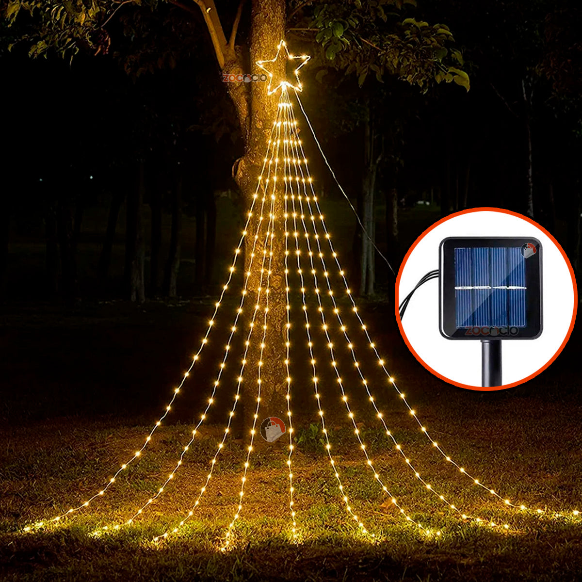 Estrella Cascada de Luces Estrella Solar™ 2.20 METROS