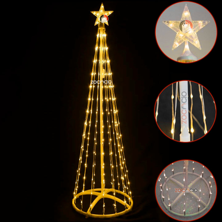 Árbol Cónico Navideño Armable 180 cm🎄🎅🏼