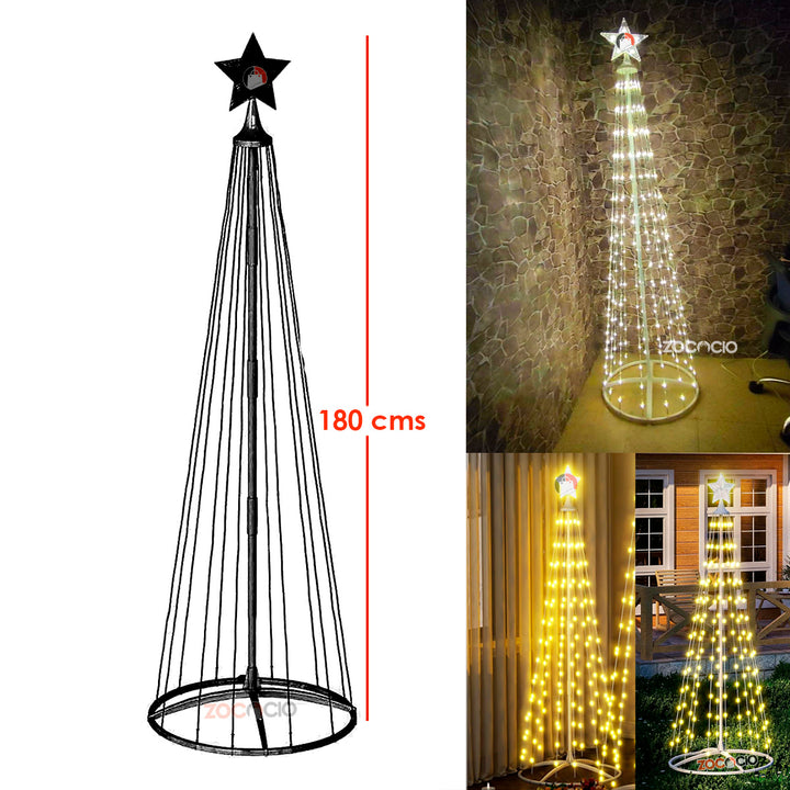 Árbol Cónico Navideño Armable 180 cm🎄🎅🏼