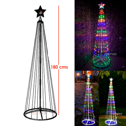 Árbol Cónico Navideño Armable 180 cm🎄🎅🏼