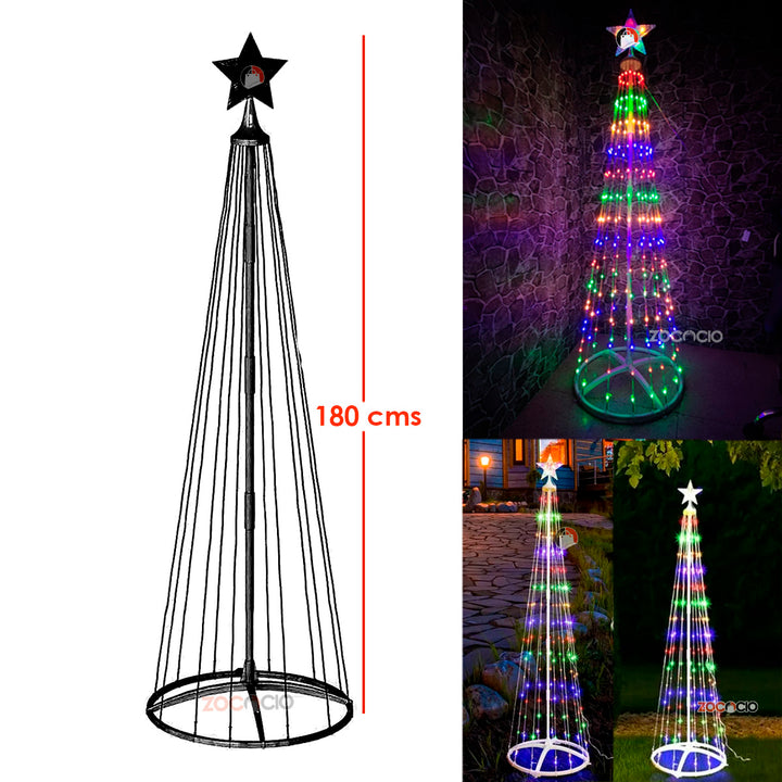 Árbol Cónico Navideño Armable 180 cm🎄🎅🏼