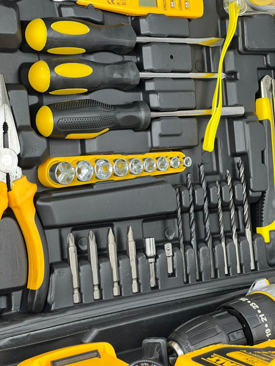 TALADRO DEWALT INALAMBRICO + KIT DE 35 HERRAMIENTAS