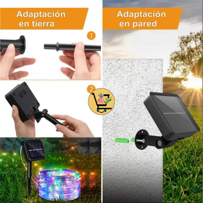 Manguera LED Solar Premium x 10m – ¡Decora Sin Pagar Energía! 💡