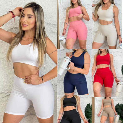 ✨ Combo Fit Pro: Short Realce + Top Push Up🍑
