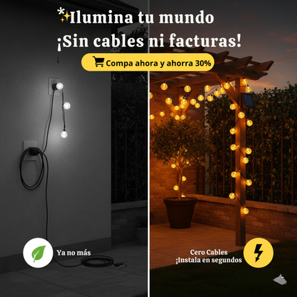 Luces LED de Bolitas Solares – sin cables ni consumo de energía 🌟