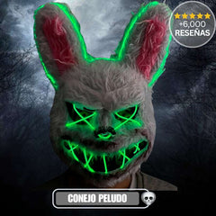 Máscara Halloween™ LED Neón – Te hará brillar🎃👻 - CONEJO PELUDO