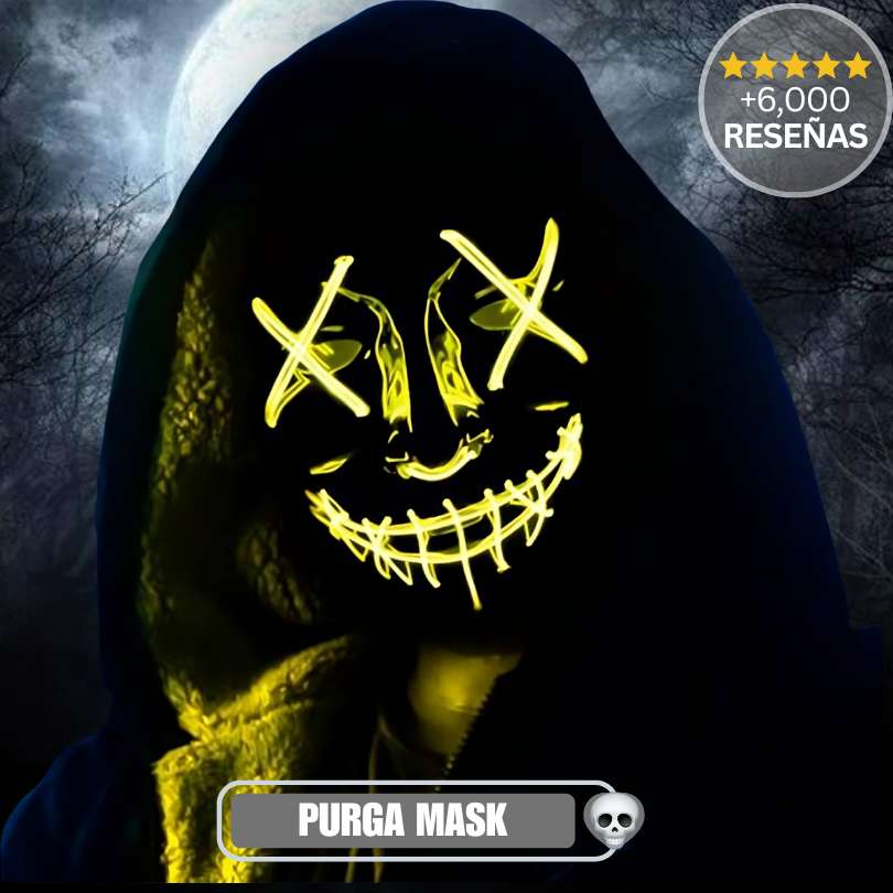 Máscara Halloween™ LED Neón – Te hará brillar🎃👻