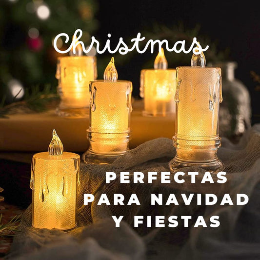 Velas LED Navideñas™ – Brillo cálido, cero riesgos ✨