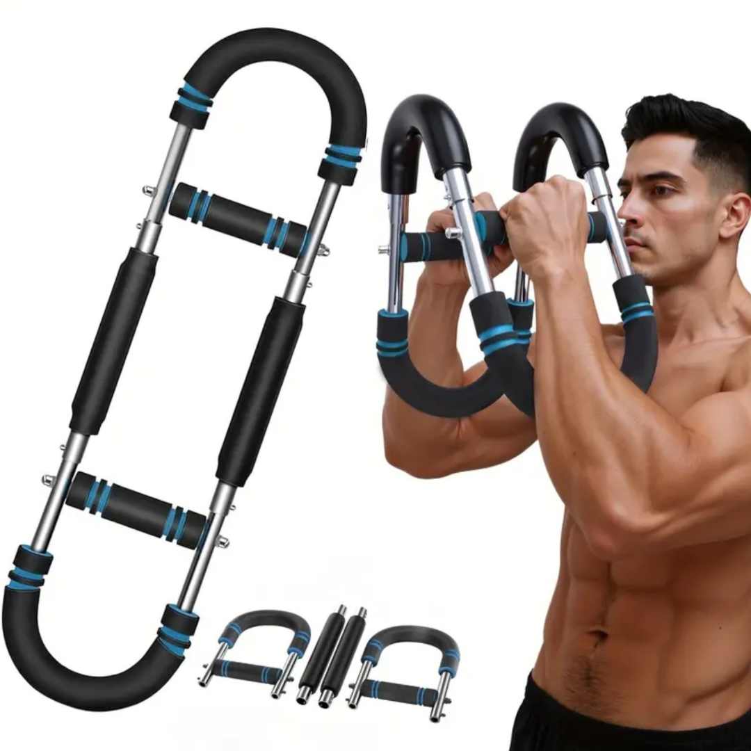 Barra de Ejercicio Multifuncional para Brazos y Pecho – Portátil y Ajustable🏋️