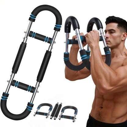 Barra de Ejercicio Multifuncional para Brazos y Pecho – Portátil y Ajustable🏋️