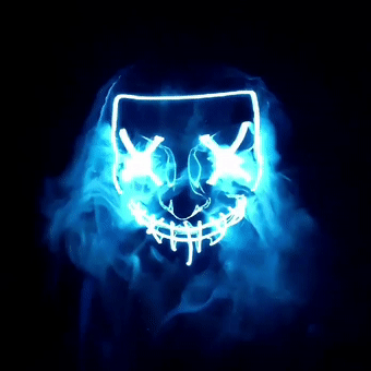 MASCARA DISEÑOS LUZ LED 🎃👻