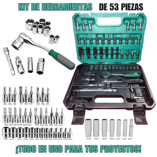 Kit de Rachets de 53 piezas🛠⚙🧰