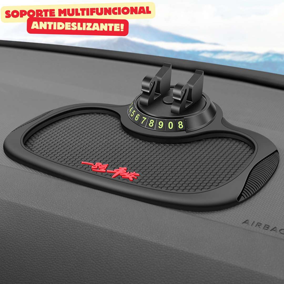 Soporte Multifuncional Antideslizante – Almohadilla + Soporte giratorio 360° 📱🚗