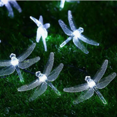 Guirnalda de luces de libélula, USB 5m - BLANCA