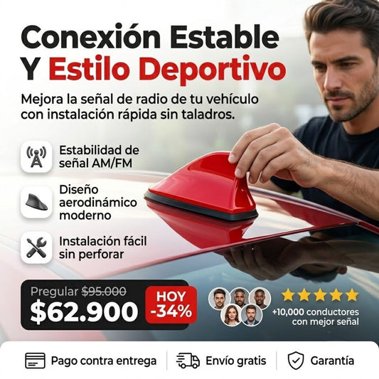 Antena TiburonX - Diseño Aerodinámico & Señal Mejorada 🚗💨