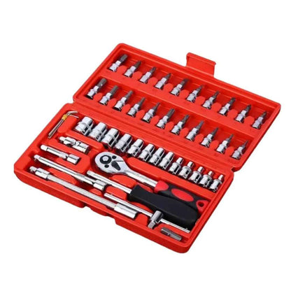 Ratchet 46 Piezas – Alcanza Cualquier Ángulo 🔧