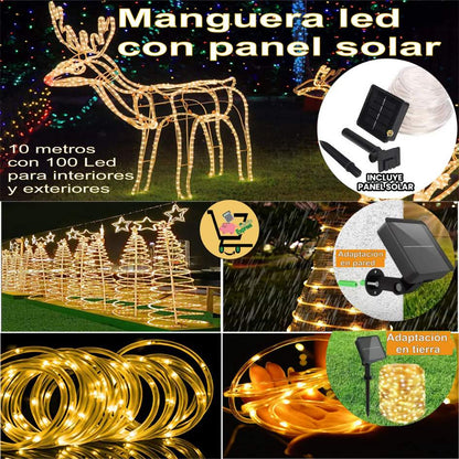 Manguera LED Solar Premium x 10m – ¡Decora Sin Pagar Energía! 💡