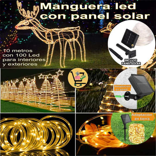 Manguera LED Solar Premium x 10m – ¡Decora Sin Pagar Energía! 💡