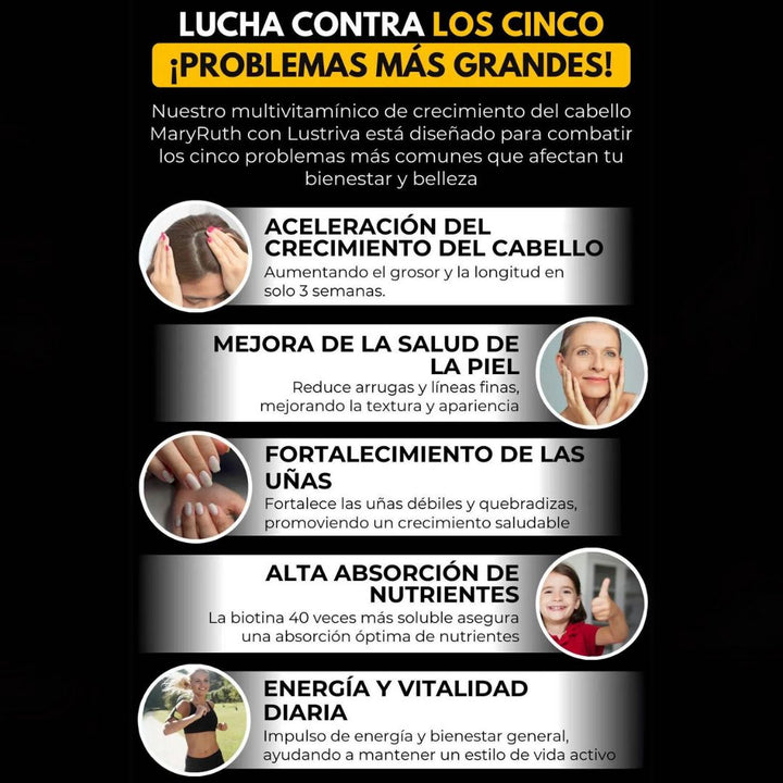 Multivitamínico Líquido MaryRuth’s x 887 ml – Cabello y Piel Radiante 🍑💆‍♀️