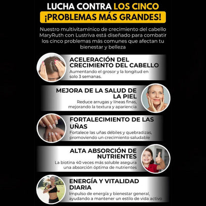 Multivitamínico Líquido MaryRuth’s x 887 ml – Cabello y Piel Radiante 🍑💆‍♀️
